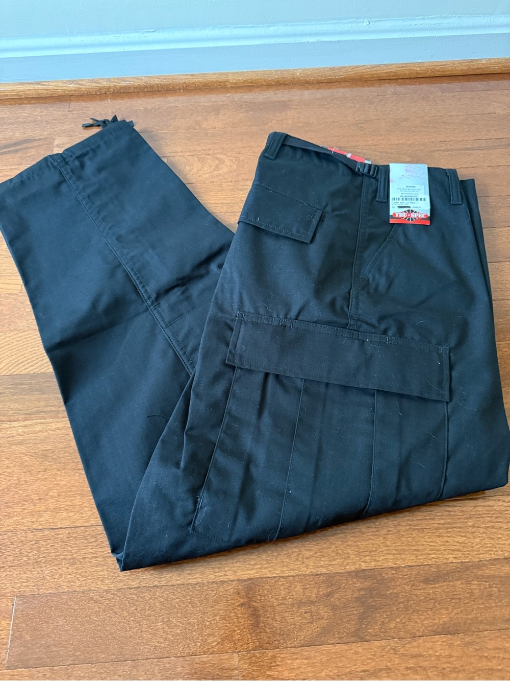 Men's Tru Spec Black Cargo Pants - Durable Workwear NWT